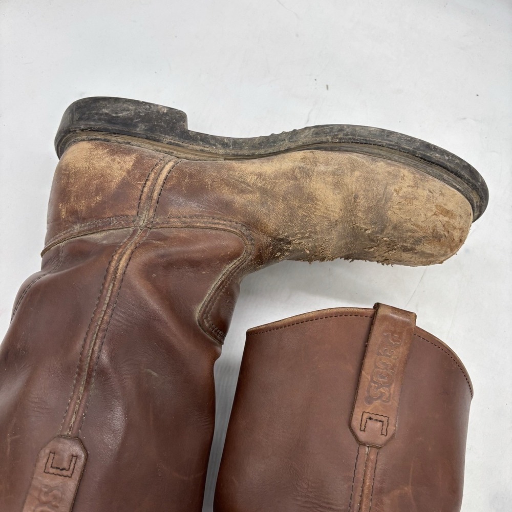 Red Wing Pecos Boots Mens 11.5 E Brown Leather Steel Toe Work PT91 USA Made 2231 - Picture 5 of 14